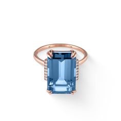 14K Rose Gold Effy Ring with a 9.80 Carat London Blue Topaz and 0.05 Carats (total weight) of Diamonds.This ring is available in a Size 7. If you wish to order a different size, please add the item to the Shopping Bag, and note the desired size in the Customer comment field. Some sizes may require additional delivery time and may result in a higher price. You will receive a message with details to the email address associated with the order. Rose Gold Blue Topaz Gemstone Ring, Rose Gold Blue Topaz Ring With Accent Stones, Rose Gold Blue Topaz Ring In Fine Jewelry Style, Rose Gold Blue Topaz Ring Fine Jewelry, Fine Jewelry Rose Gold Ring With Blue Topaz, Formal Rose Gold Ring With Blue Topaz, Elegant Rose Gold Blue Topaz Ring, Formal Rose Gold Blue Topaz Ring, Rose Gold Blue Topaz Ring