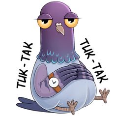 a purple bird with an angry look on its face sitting down and the words talk talk talk