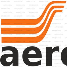 an orange and black logo with the word aero on it's left side