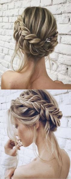 Formal Hairstyles Updo, Floral Hairband, Simple Updo, Easy Updo Hairstyles, Wedding Hairstyles Bride, Bridal Hair Updo, Elegant Wedding Hair