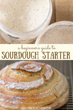 a loaf of sourdough starter on a cooling rack