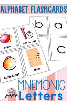 the alphabet flash cards are set up to help children learn how to write and read