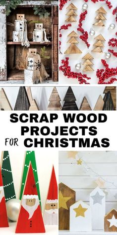 Grid of six images of Christmas decorations made from scrap wood with text overlay: Scrap wood projects for Christmas. Scrap 2x4 Projects, Wood Projects For Christmas, Small Scrap Wood Projects, Diy Scrap Wood Projects, Christmas Tree Forest, Sell Ideas, 2x4 Projects, Wooden Christmas Crafts, Wood Block Crafts