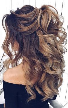 Hair Fancy, Curled Hairstyles For Medium Hair, Mother Of The Bride Hair, Up Dos, Long Hair Wedding Styles, Prom Hairstyles For Long Hair, Wedding Hair Inspiration, Hairdo For Long Hair