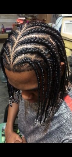 Braids In Front Plaits In The Back, Unique Black Hairstyles Protective Styles, High Fade Braids Men, Cornrows Men Styles, Mens Hairstyles Braids, Star Cornrows, Braided Hairstyles For Black Men, Male Cornrow Styles, Black Mens Hairstyles