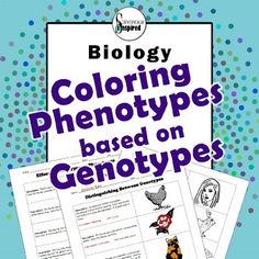 a book with the title, coloring phenotopes based on genotypes