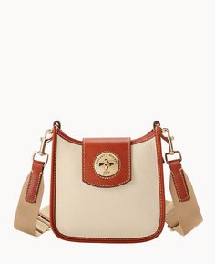 White Shoulder Bag With Turn-lock For Everyday Use, White Shoulder Bag With Turn-lock Closure For Travel, White Travel Bags With Turn-lock Closure, Botanical Collection, Summer Tote, Dooney And Bourke, Leather Texture, Dooney & Bourke, Printed Leather