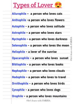 the types of love in different languages