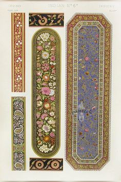 an old book with some decorative designs on the front and back covers, including flowers