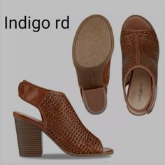 Indigo Rd Irpeele Bootie/Sandal New Without Tag Other Than Clear Tag On Sole Woven Textile With Natural Color Variation Color: Saddle Brown Open Toe Velcro Ankle Tab 3.5” Block Heel Posh Ambassador Ii 5 Star Avg Rated Ships Within 1-2 Days After Purchasing Clean, Non-Smoking Home Ankle-high Medium Width Synthetic Sandals, Medium Width Ankle-high Synthetic Sandals, Brown Open Toe Heels With Woven Sole, Open Toe Heels With Woven Sole And Medium Width, Medium Width Open Toe Heels With Woven Sole, Brown Ankle-high Sandals With Stacked Heel, Brown Ankle-high Sandals Medium Width, Indigo Shoes, Bootie Sandals