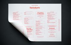 a sheet of paper that has some type of information on it with the words spolskarte written in red