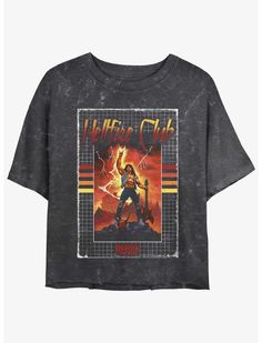 Eddie Munson Hellfire Club, Eddie Munson Guitar, Stranger Things Eddie Munson, Stranger Things Monster, Stranger Things Eddie, Hellfire Club, Eddie Munson, Crop T Shirt, Girls T Shirt