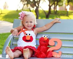 Orange & Red Polka Dot Sesame Street Elmo Short & Halter Top. Elmo Birthday Party Girl, 2nd Birthday Pictures, 2nd Birthday Photos, Steampunk Party, Birthday Party Girl, Elmo Sesame Street, Elmo Birthday Party, Second Birthday Ideas, Sesame Street Birthday Party