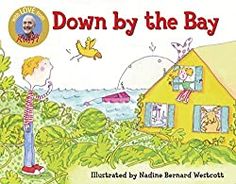 the cover of down by the bay with an image of a child standing in front of a