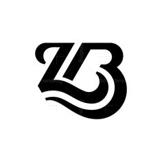 black and white logo design with the letter b