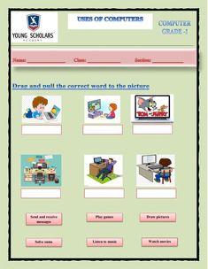 a computer screen with pictures on it and words in the bottom right corner, which are also