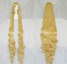 Long Blonde Wavy Wig 150cm Cosplay Anime Characters Cartoon Victorique De Blois, Rapunzel Wig, Curly Hair Long, Free Wig, Victoria Fashion, Anime Wigs, Blonde Curly Hair, Cosplay Hair, Curly Hair Wig