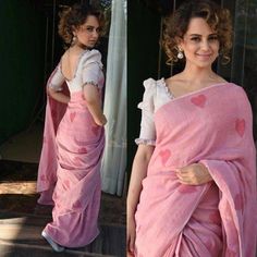 Linen sarees are always in demand.This handwoven pink color linen saree with heart design give you a unique style.The color is so unique and vibrant that you are going to love it.Linen sarees are breathable,light weight and easy to drape. Fabric: Linen by linen  Thread count:100 count Saree Color: Pink Occasion: Casual/Formal Saree length:5.50 mtr Blouse:80 cm Custom Stitching: Available upon request Saree Embroidery: Available upon request Blouse Stitching: Available upon request Shipping: 7 to Saree Jacket Designs, Latest Saree Blouse, Cotton Saree Blouse Designs, Cotton Blouse Design, Cotton Saree Blouse, Sari Design, Saree Blouse Neck Designs, Sari Blouse Designs, Indian Saree Blouses Designs