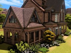 The Sims Resource - Family House with Horse Barn Sims Builds, Sims Ideas, Horse Stables