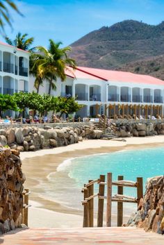 the beach is clean and ready to be used for swimming or other activities in the water