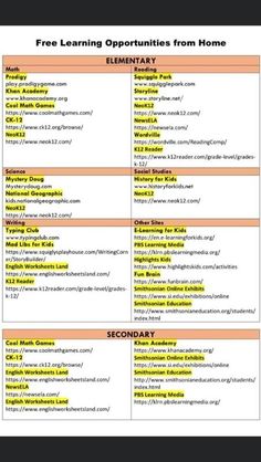 an image of the lesson timetable for elementary students to learn how to write and use