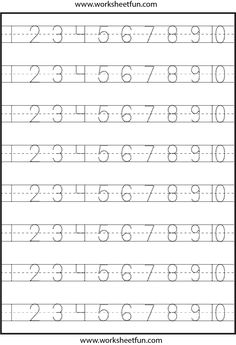 printable worksheet with numbers for kids to practice writing and number recognitions