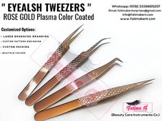 DM FOR PRICE #Eyelash_Extension_Tweezers •ROSE GOLD Plasma Color Coated •Pick Our Tweezers For Perfect Lash Gripping• • Place your order in my inbox   Customize Options : •#LASER_ENGRAVED_BRANDING •#CUSTOM_PATTERN_DESIGNING • #CUSTOM_PACKING • #MULTIPLE_COLORS  Contact us for Catalouge And #PRICE Whatsapp: 0092 333 8665257 www.fatimabent.com  #londonlashpro #londonlashtechnician #timelashgermany #lashboxlacanada #canadalashes #lashfrance #lashboxlafrance #vietnamlashes #nouveaulashesspain Custom Logo, Beauty Care, Custom Logos, Laser Engraving