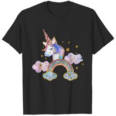 Gift Ideas For Men/Women Shirt Painting, T Shirt Painting, Unicorn Tshirt, Navy Fashion, Heather White, Navy Gold, Rainbow Unicorn, Gift Ideas For Men, Vintage Black