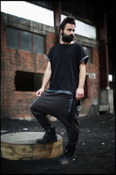 #KaliRoseClothing  Collector Long (man pants-man clothing-postapocalyptic clothing-apocalyptic fashion-industrial fashion-loose pants-underground-alternative)  #Divergent #AlternativeClothing #Underground #AlternativeMen #Dark #AllInBlack Casual Leather Pants With Side Pockets For Streetwear, Baggy Alternative Parachute Pants, Edgy Leather Pants With Pockets For Streetwear, Black Leather Pants With Side Pockets For Streetwear, Casual Leather Cargo Pants For Streetwear, Casual Leather Pants With Cargo Pockets For Streetwear, Urban Style Black Leather Streetwear Pants, Urban Black Leather Pants For Streetwear, Black Urban Leather Pants For Streetwear