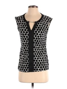 Calvin Klein Sleeveless Blouse Size: X-Small Tops - used. 95% POLYESTER, 5% SPANDEX | Calvin Klein Sleeveless Blouse: Black Tops - Size X-Small Calvin Klein Sleevless Animal Print, Black Sleeveless Blouse, Calvin Klein Black, Blouse Black, Black Sleeveless, Sleeveless Blouse, Sleeveless Top, Calvin Klein, Women Handbags