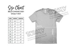 Size Chart for Bella Canvas 3001 Colors Mock Up T Shirt, Canva Etsy, Blank T Shirts, Shirt Template, Camouflage Patterns, Clothing Mockup, Bachelorette Shirts, Mom Day, Tee Outfit