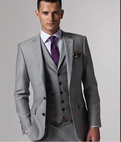 Find More Tuxedos Information about 5 Pieces Set Italian Luxury Mens Grey Suits Jacket Mens Suit/men wedding suits groom tuxedos(jacket+pants+vest+tie+pocketsquare),High Quality suits for short men,China suit jackets for men Suppliers, Cheap suit belt from Bespoke Tuxedo-Suzhou Itilor Wedding Ltd on Aliexpress.com Men Fashion Suit, Wedding Suits Men Grey, Grooms Men, Groomsmen Grey, Grey Suits, Formal Dresses For Men, Light Grey Suits, Grey Suit Jacket, Groom Tuxedo