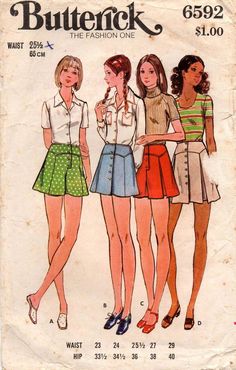 Patron Vintage, 70s Inspired Fashion, Robes Vintage, Fashion Illustration Vintage, Fashion 90s, Vintage Dress Patterns, Butterick Sewing Pattern