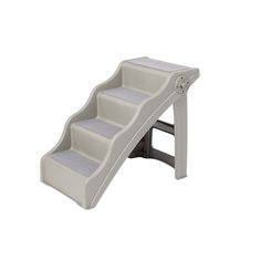 These Top Paw 4-Step Foldable Plastic Steps make it easier for your dog to climb up or down from elevated areas; ultimately helping to protect their joints. Designed for comfort and convenience, our steps are made with a non-skid base on hardwood or tile to prevent your dog from slipping. Only at PetSmart. Features: Foldable and lightweight for easy storage Cushioned, non-slip steps for safety Non-skid base on tile for hardwood Includes: (1) Set of Foldable Plastic Steps Intended Pet(s): Dogs up Dog Ramp, Wire Dog Crates, Dog Bed Furniture, Dry Dog Food, Carpet Colors, Dog Crate, Cat Litter, Easy Storage, Double Doors