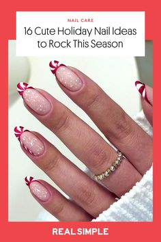 We found the cutest holiday nails and holiday nail designs, from gingerman nails and candy cane nails to pine tree nails and chrome star nails. #nails #naildesign #holidaynails #winternails #christmasnails Pine Tree Nails, Chrome Star Nails, Neutral Mani, Bubblegum Pink Nails, Holiday Nail Ideas, Chrome Star, Gold Chrome Nails, Bow Nails, Santa Nails