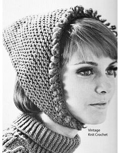 Easy Knitted Kerchief Pattern, Beginners Kerchief Pattern, Knitting Pattern Easy, Hat Knitting Pattern, Hat Knitting, Vintage Knitting Patterns, Hat Knitting Patterns, Crochet Hook Sizes, Crochet Edging, Knitting Accessories