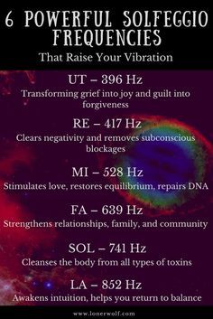 The solfeggio frequencies can enhance your intuition, deprogram negative beliefs, and increase feelings of love. Amazing! via @LonerWolf Breathwork Meditation, Negative Beliefs, Feelings Of Love, Healing Spirituality, Raise Your Vibration, Vibrational Frequency