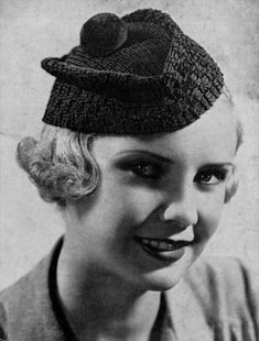 Scotch Beret - Vintage 1930s Knitting Hat Pattern Knitting Hat, Vintage Knitwear, Fair Isles, Trendy Hat, Crochet Vintage, Hat Design