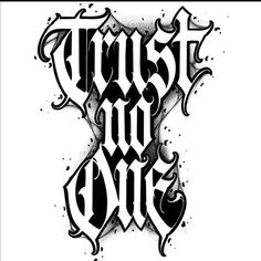 an inked image of the word trust or love