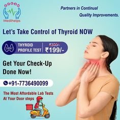 Get your Thyroid test done with the exclusive Thyroid Profile at just Rs.199 from Medihelps. Diagnose Thyroid before it affects, take the first step to care and cure. Book your Thyroid Test today! Call/Whatsapp to Book:+91 7736490099 #ThyroidTest #ThyroidCare #OnlineThyroidTests #ThyroidProfileTests #LowcostThyroidTest #AffordableThyroidTests #AffordableOnlineLabTests #OnlineHealthCare #HomeSampleCollection #OnlineLabResults #Medihelps #MedihelpsBangalore Black Wallpaper Iphone, Healthy Aging, Take The First Step, Call Whatsapp, First Step, The First, Lab, Let It Be