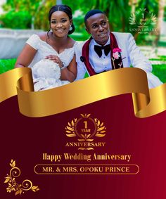 happy wedding anniversary to mr and mrs opuk prince