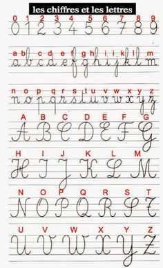 the writing practice sheet for children to learn how to write letters and numbers with cursive