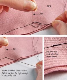 Q&A: Tailor's Knot How-To - Threads Knot Instructions, Pattern Free Sewing, Sewing Pattern Free, Book Sewing, Pattern Japanese, Sewing Pattern Book, Japanese Knot, Tailoring Details