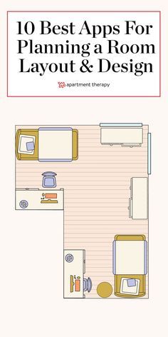 the book cover for 10 best apps for planning a room layout and design