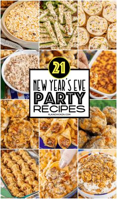 new year's eve party recipes collage