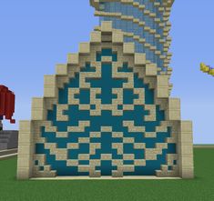 an image of a blue and white object in minecraft