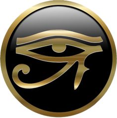 the eye of horus in gold and black