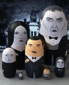 the addams are standing next to each other