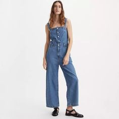 Drea Jumpsuit - Medium Wash | Levi's® US Getting Dressed, Levis Jeans, Jeans Denim, Levi's, Overalls, Kids Shop, Button Up, Jumpsuit, One Piece