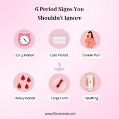 Your period is a vital part of your health. While some variations are normal, these 6 signs might be your cycle whispering (or shouting!) that something's up. Signs Of Period Coming, How To Get Your Period To Start Now, Signs Your Period Is Coming, Periods Tips, Period Signs, Period Facts, Women Cycle, Period Stuff, Period Symptoms